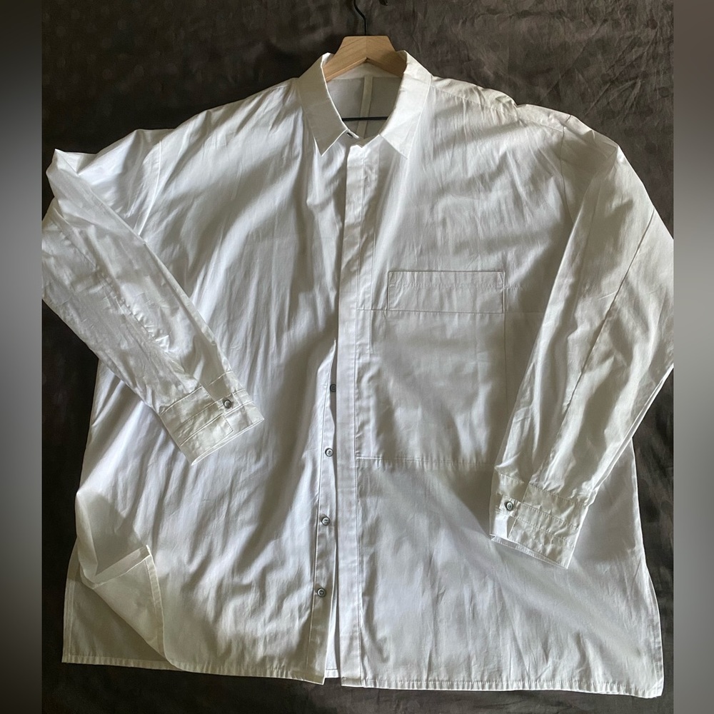 BARBARA I GONGINI Plus size Oversized Patch Pocket Shirt NWOT